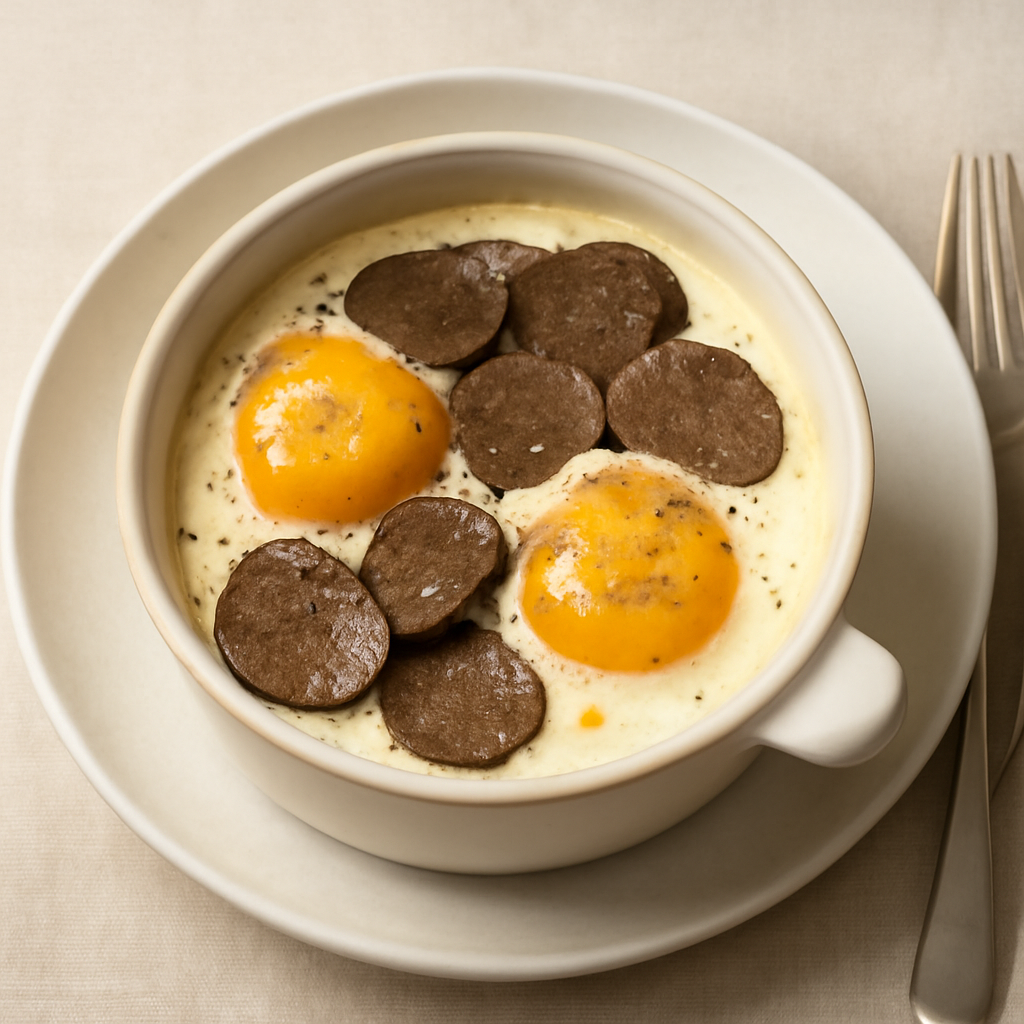 Uova in Cocotte al tartufo nero