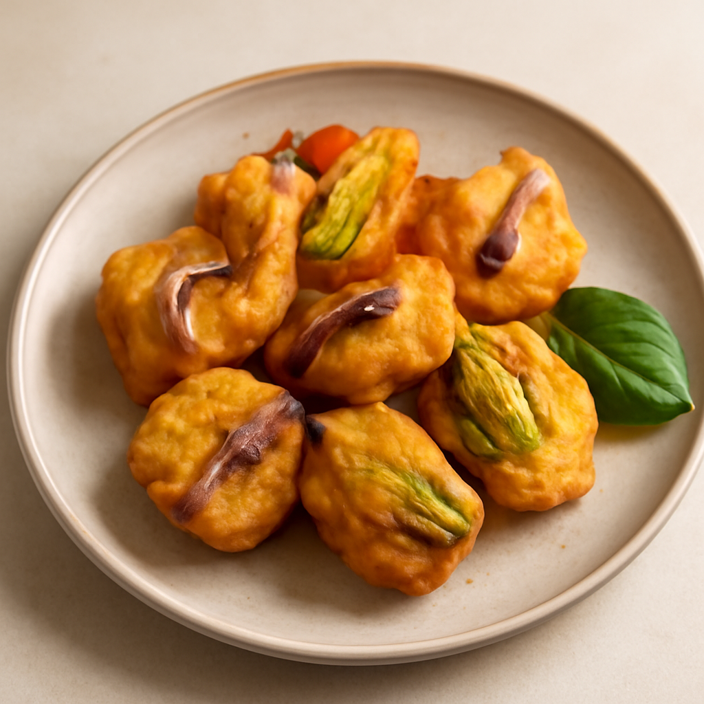 zeppole di formia e fiore di zucca