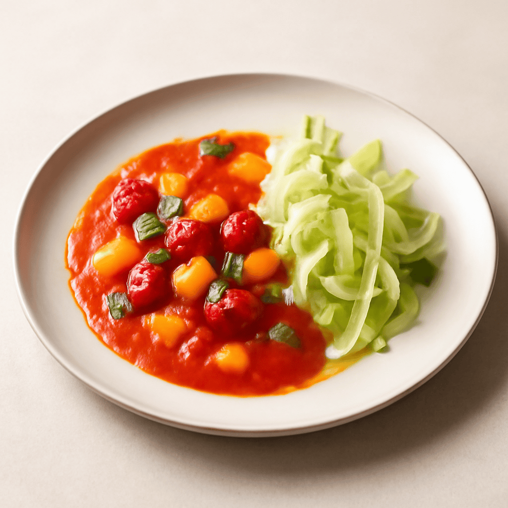 ZUPPA DI FRUTTA CON INSALATA DI FINOCCHI