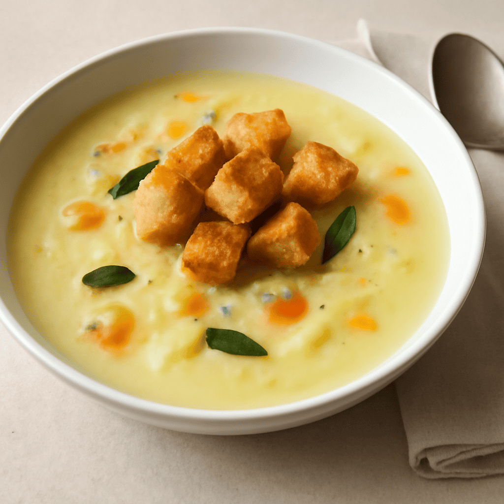 Zuppa di Patate con crostini croccanti